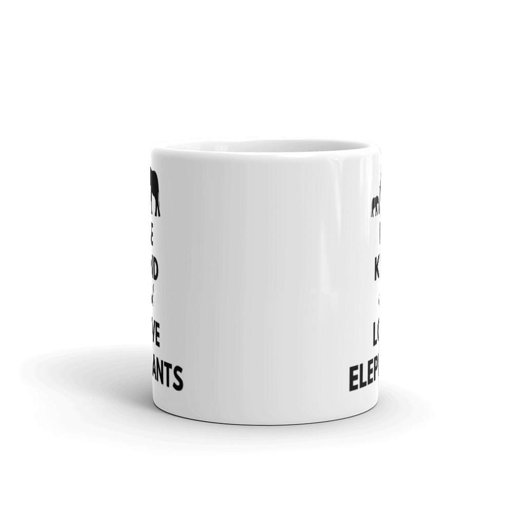 Be Kind and Love Elephants 11oz. and 15oz. Mugs