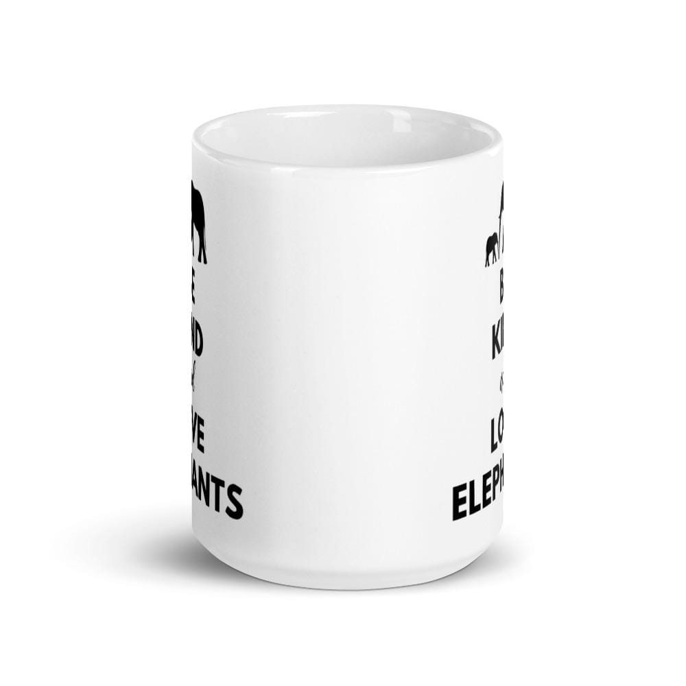 Be Kind and Love Elephants 11oz. and 15oz. Mugs