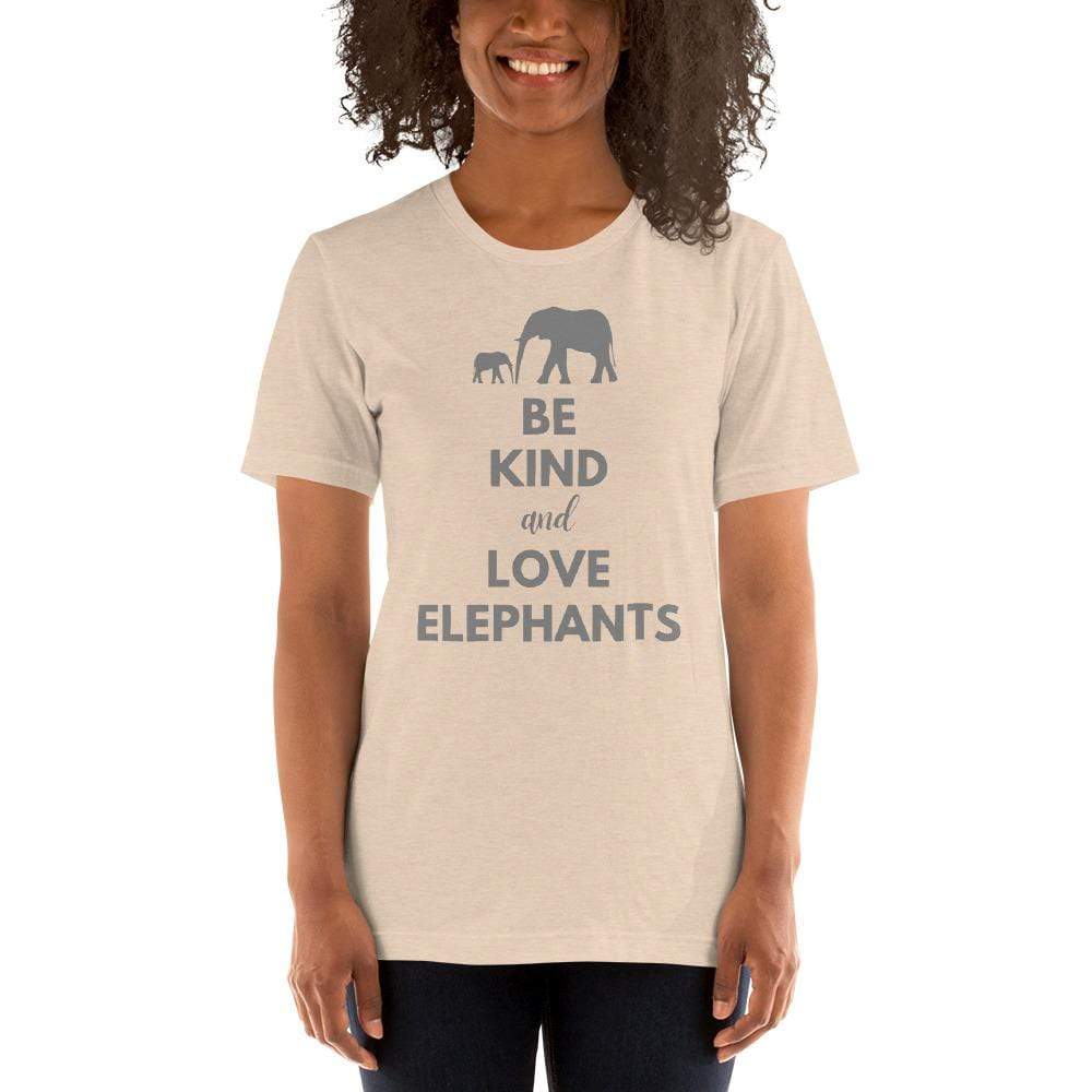 Be Kind and Love Elephants Short-Sleeve Unisex T-Shirt