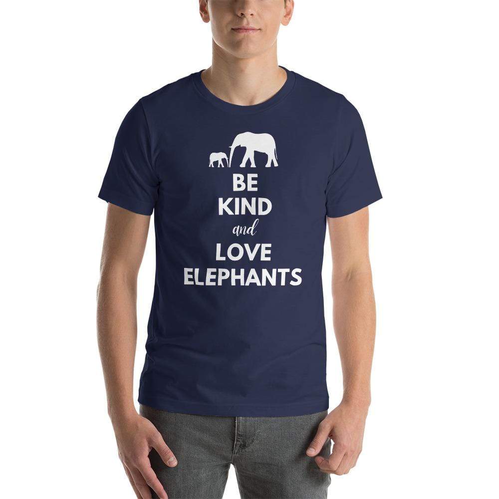 Be Kind and Love Elephants Short-Sleeve Unisex T-Shirt
