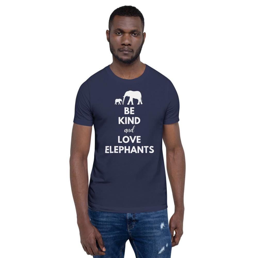 Be Kind and Love Elephants Short-Sleeve Unisex T-Shirt