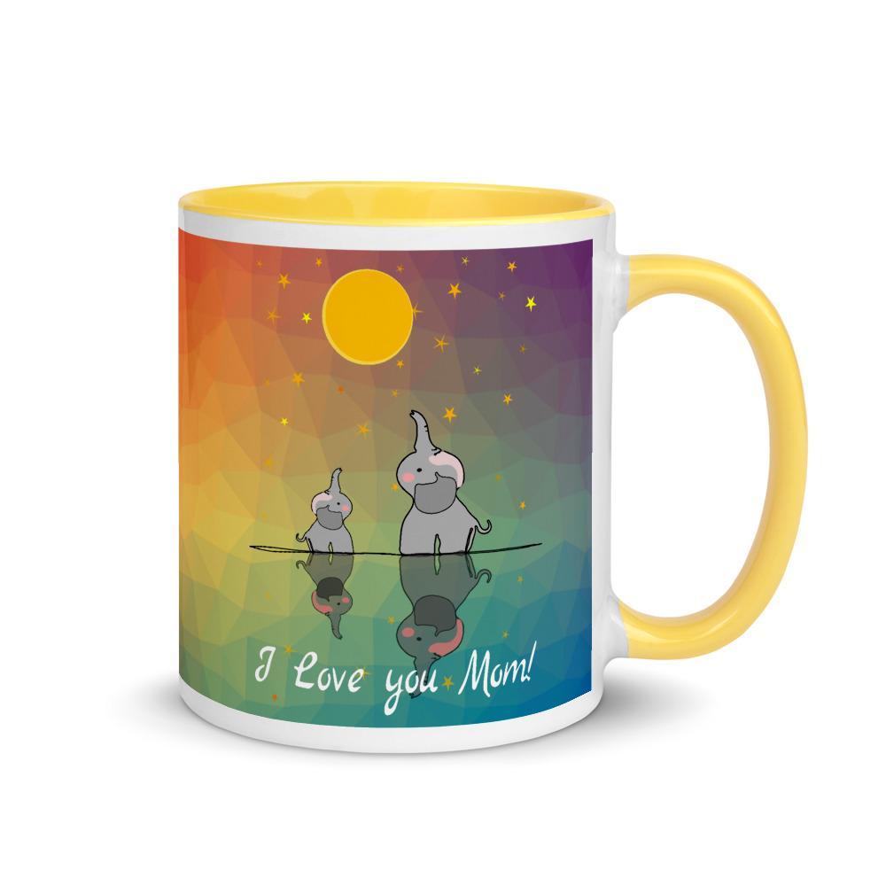 Best Mom Ever Elephant Accent Mug