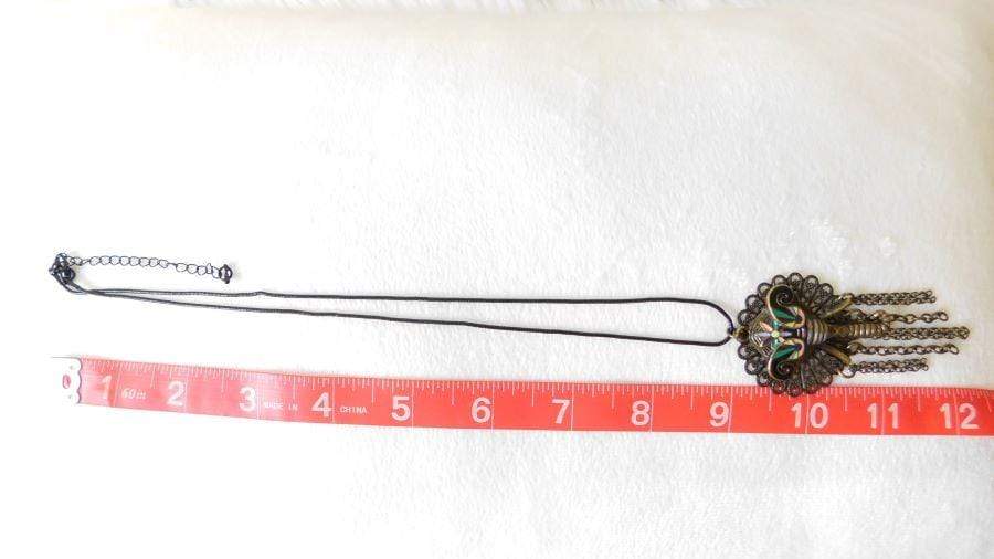 Boho Bronze Elephant Necklace - Elephant Footprints