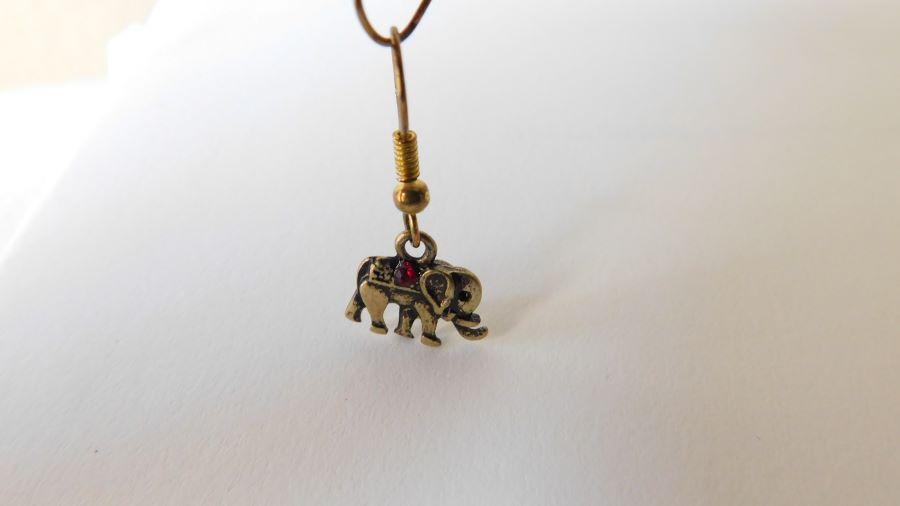 Bronze Elephant Earrings - Elephant Footprints