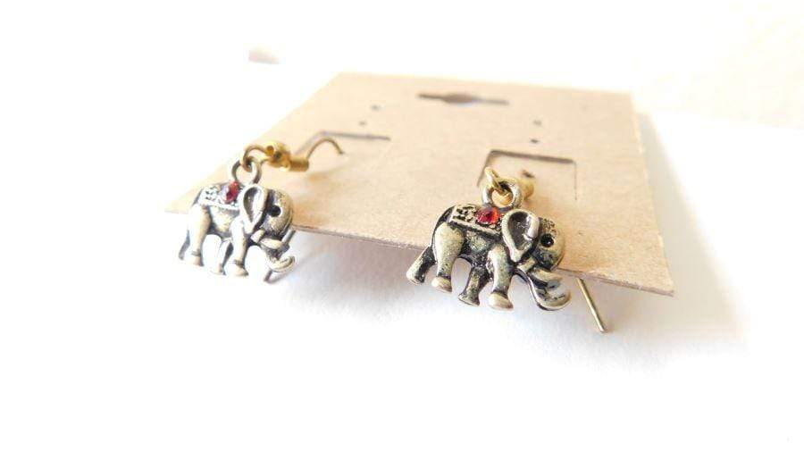 Bronze Elephant Earrings - Elephant Footprints