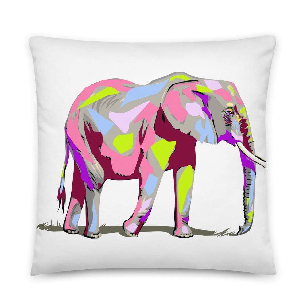 Color Splash Elephant Pillow