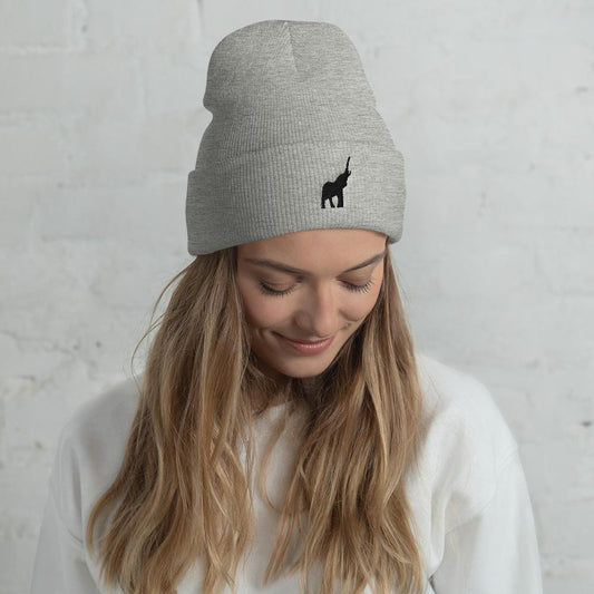 Cuffed Ellie Beanie - Elephant Footprints