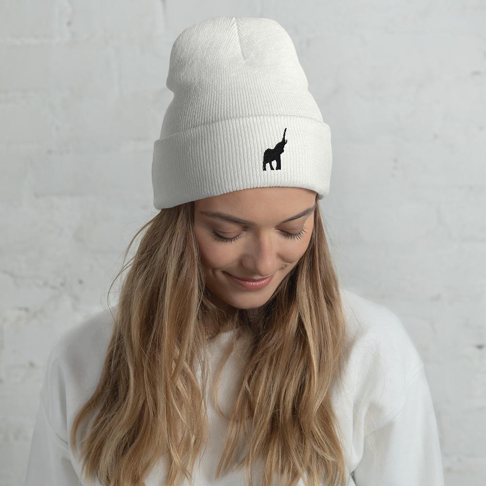Cuffed Ellie Beanie - Elephant Footprints