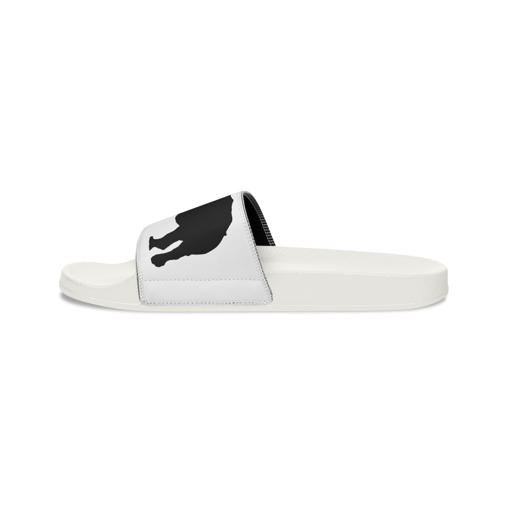 Men's Slide Sandals with Rhino Design, Rhino Sandals for Men, Men's Slippers with Removable Straps, Sandals with African Rhino, Men's Shoes