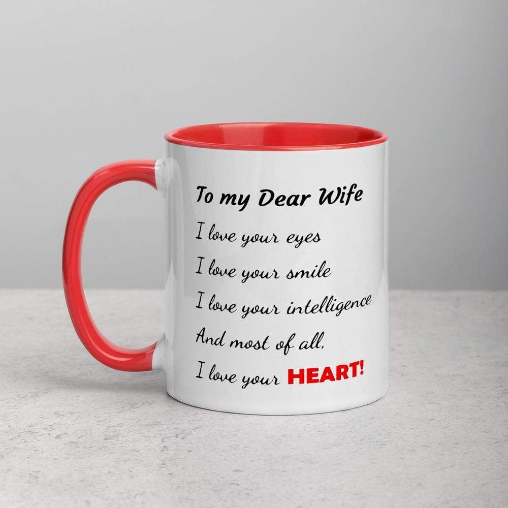 Dear Wife Elephant Accent Mugs