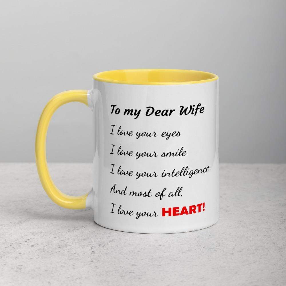Dear Wife Elephant Accent Mugs