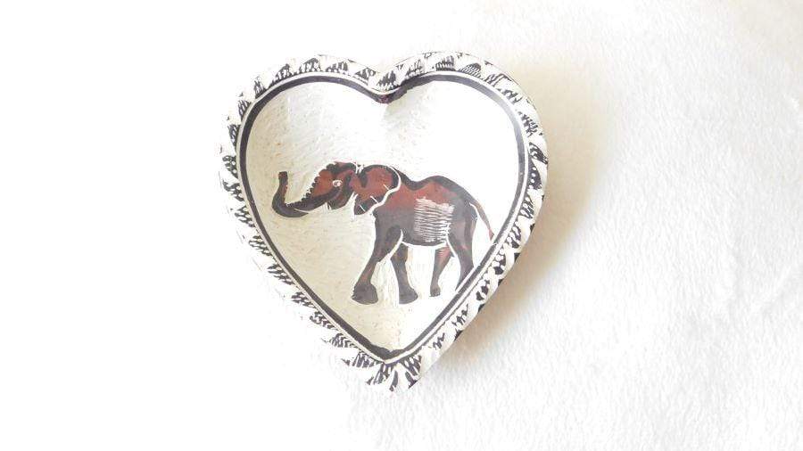 Decorative Heart-shaped Soapstone Bowls - Elephant Footprints