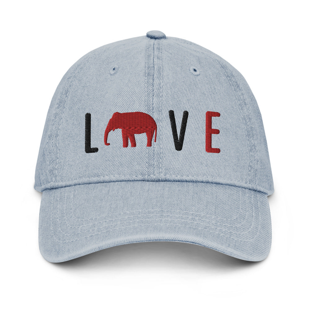 Elephant Love Denim Hat