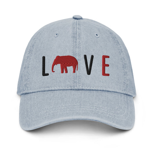 Elephant Love Denim Hat