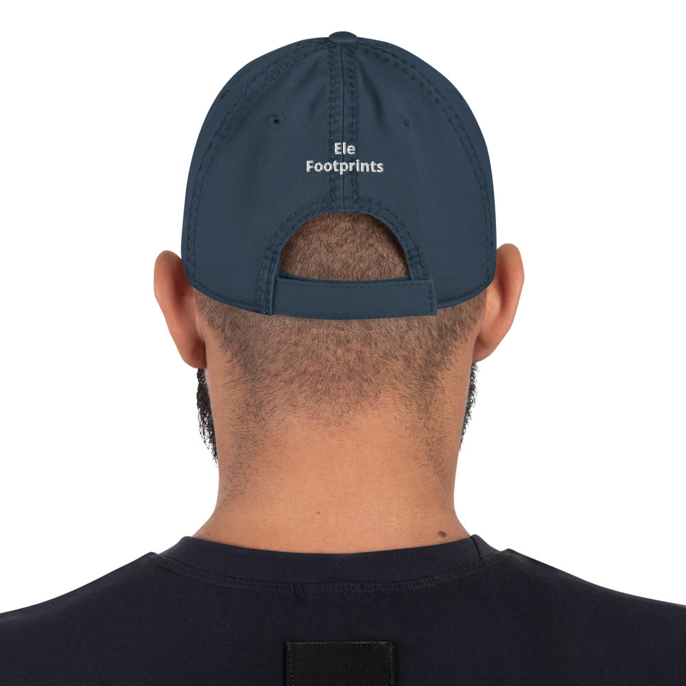 Distressed Dad Hat with Asian Elephant | HOME Hat with Elephant