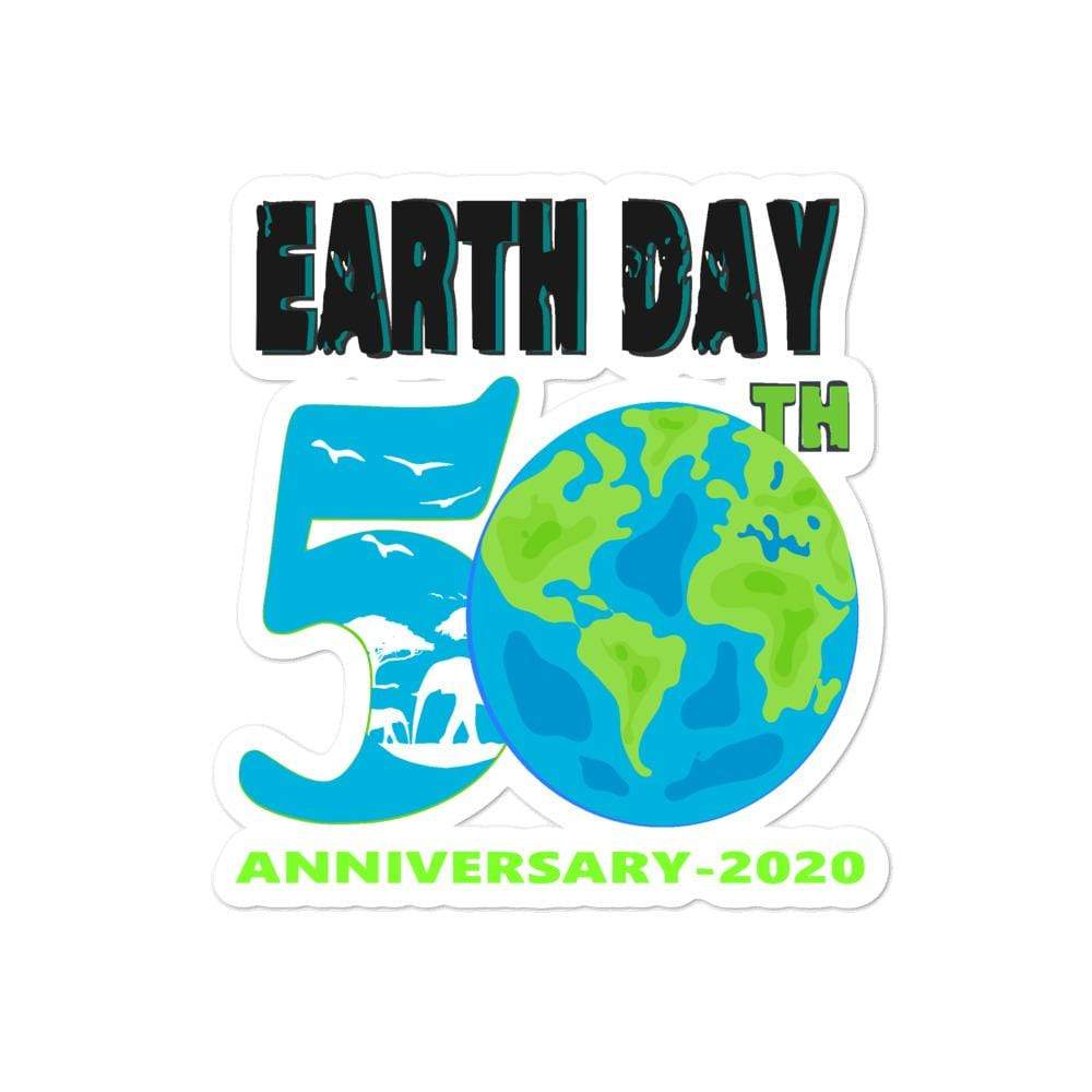 Earth Day 50th Anniversary Bubble-Free Stickers