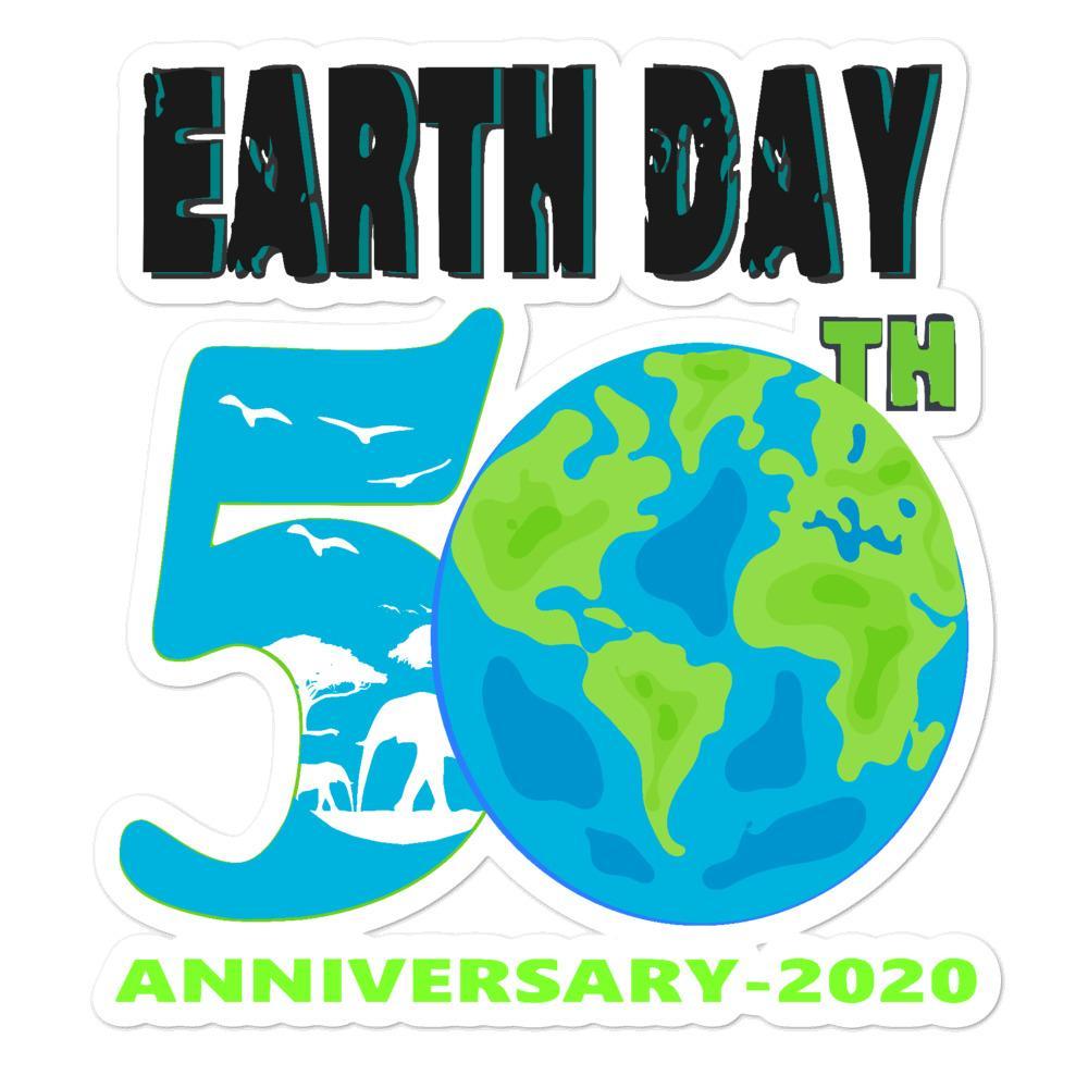 Earth Day 50th Anniversary Bubble-Free Stickers