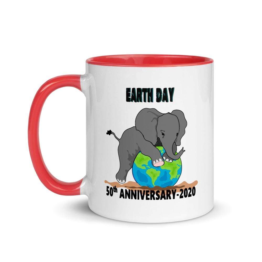 Elephant Earth Day Accent Mug 11 oz