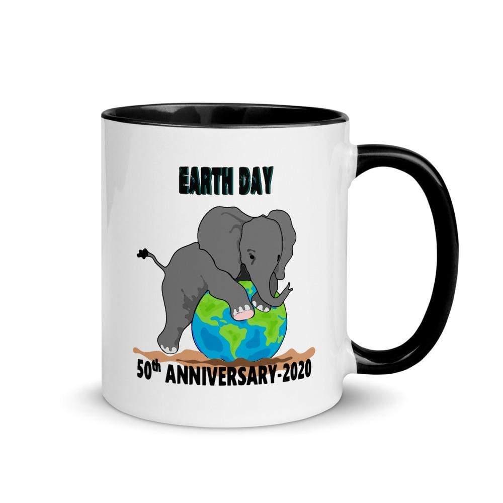 Elephant Earth Day Accent Mug 11 oz
