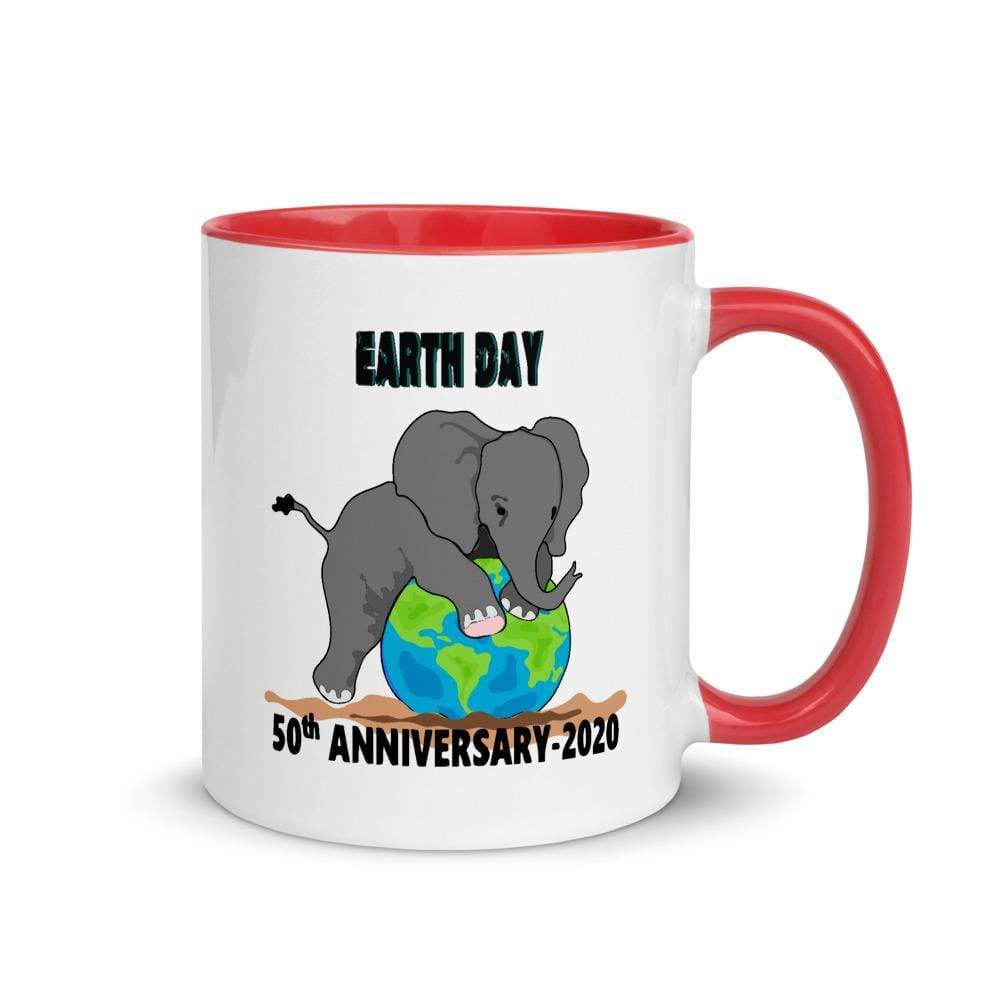 Elephant Earth Day Accent Mug 11 oz