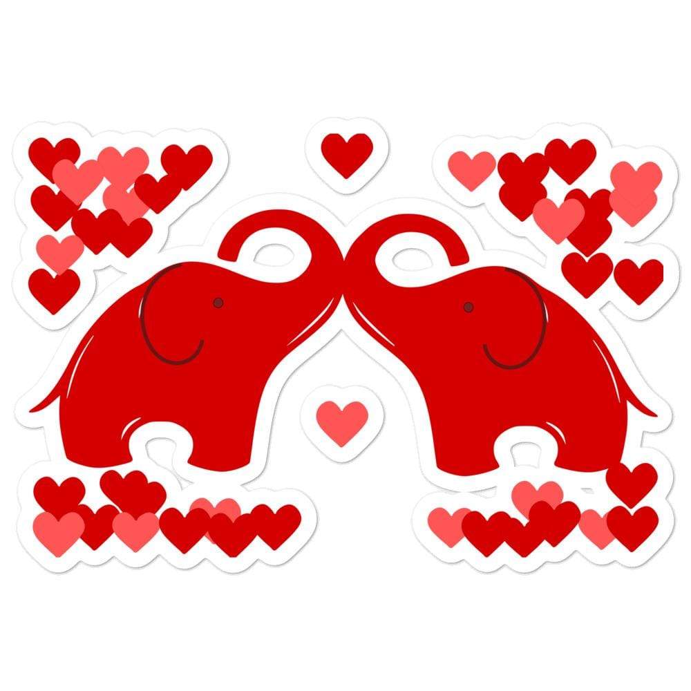 Elephant Love Valentine's Stickers