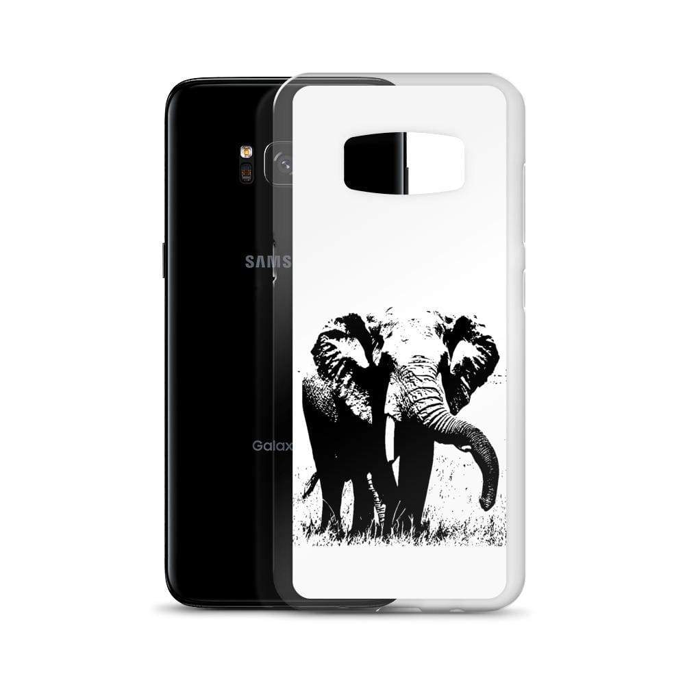 Black and White Elephant Samsung Case with African Elephant