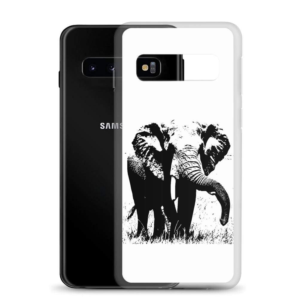 Black and White Elephant Samsung Case with African Elephant