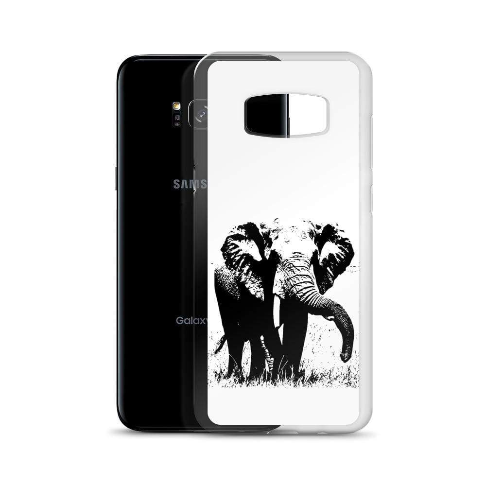 Black and White Elephant Samsung Case with African Elephant