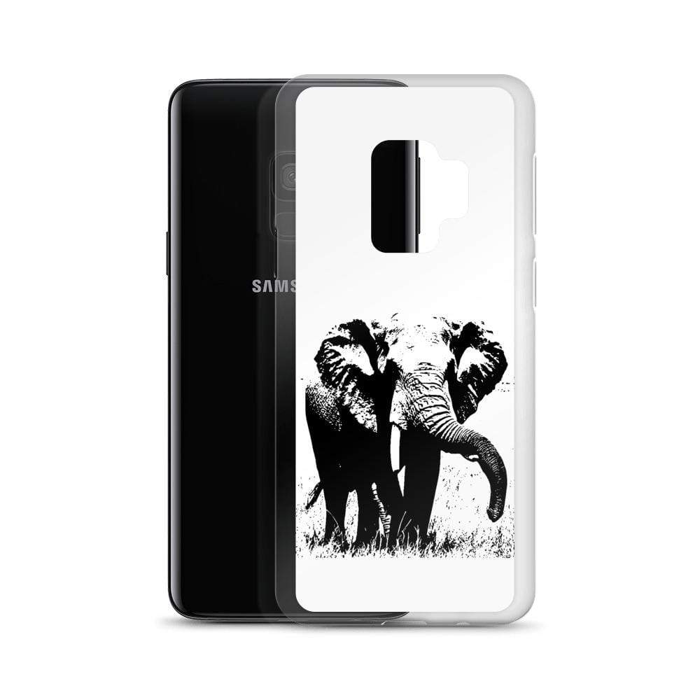 Black and White Elephant Samsung Case with African Elephant