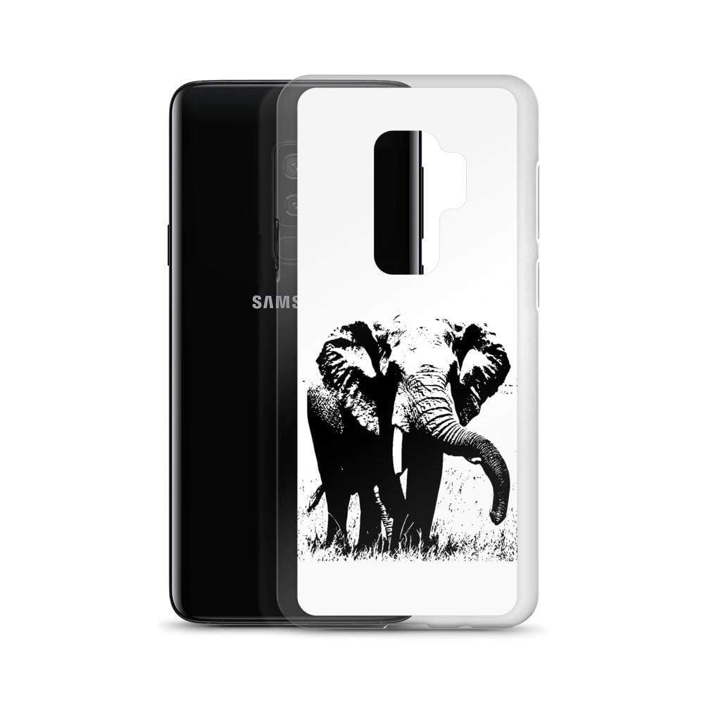 Black and White Elephant Samsung Case with African Elephant