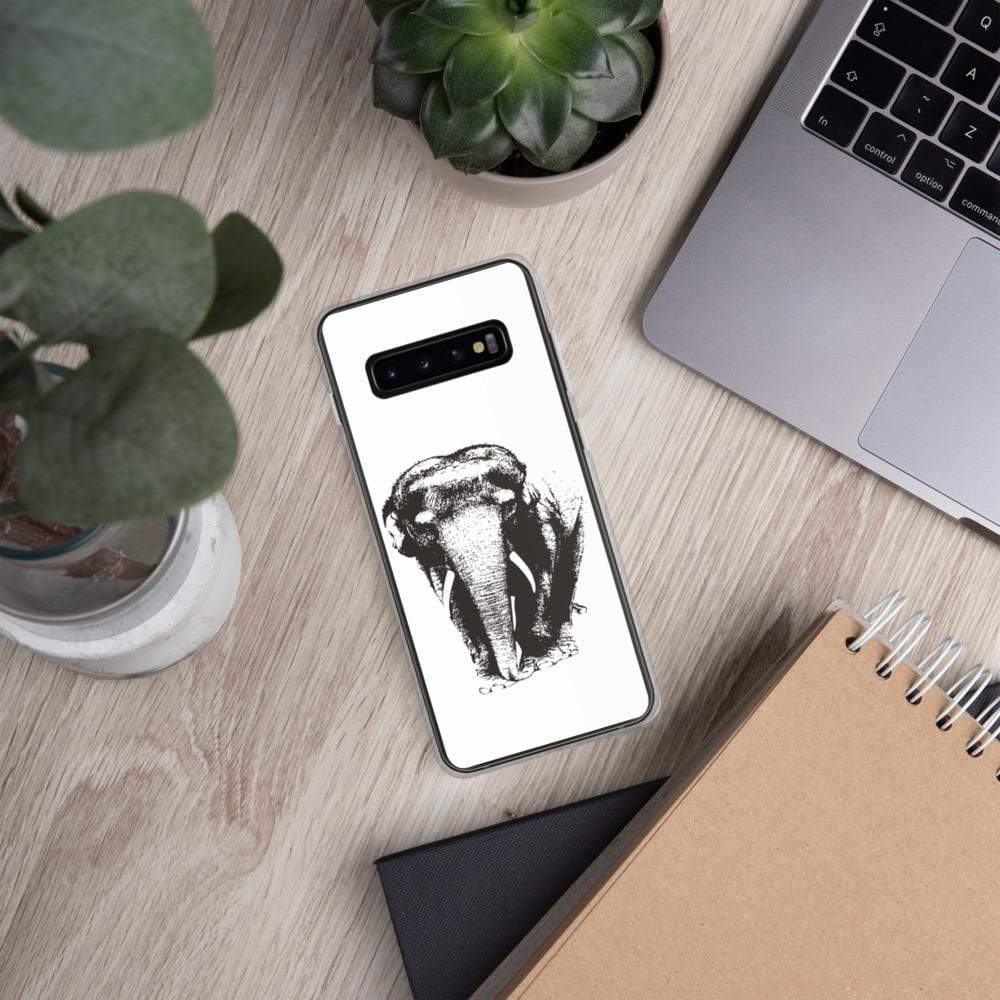Black and White Elephant Samsung Case with Asian Elephant