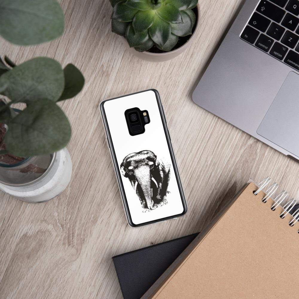 Black and White Elephant Samsung Case with Asian Elephant