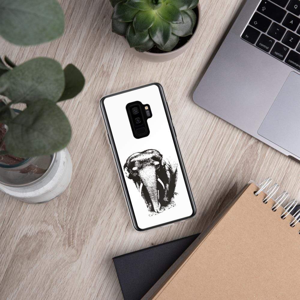 Black and White Elephant Samsung Case with Asian Elephant