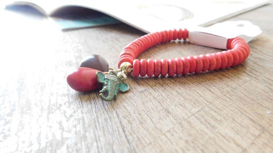 Elephant Stone Bead Bracelets - Elephant Footprints