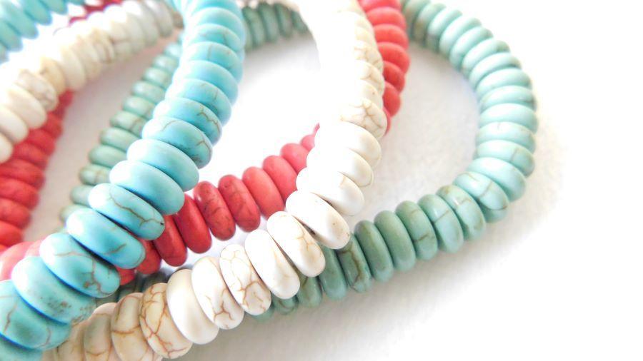 Elephant Stone Bead Bracelets - Elephant Footprints