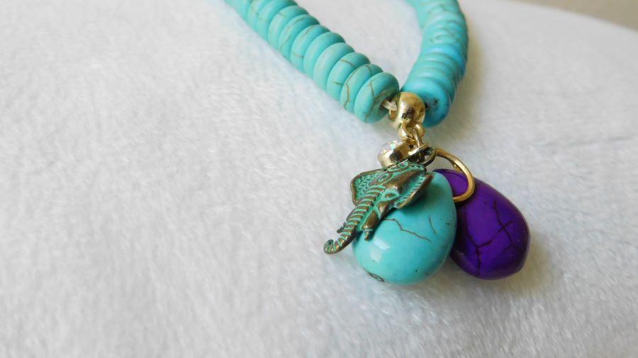 Elephant Stone Bead Bracelets - Elephant Footprints