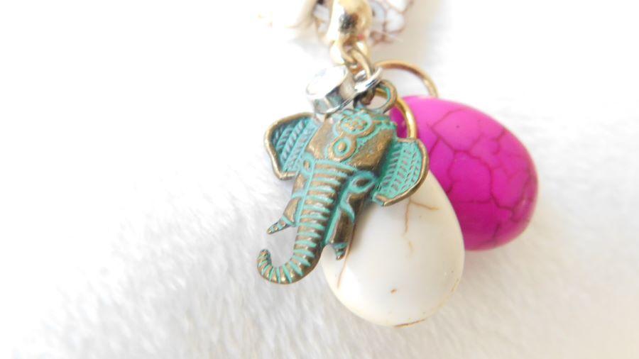 Elephant Stone Bead Bracelets - Elephant Footprints