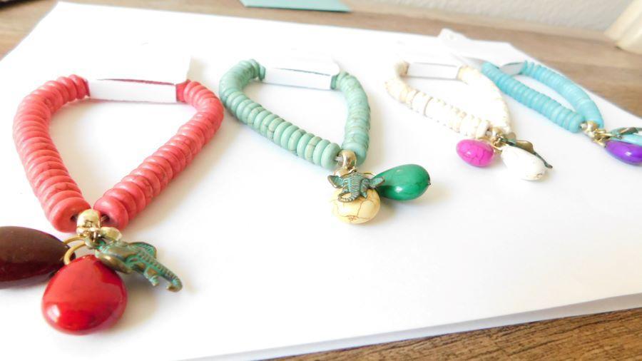 Elephant Stone Bead Bracelets - Elephant Footprints