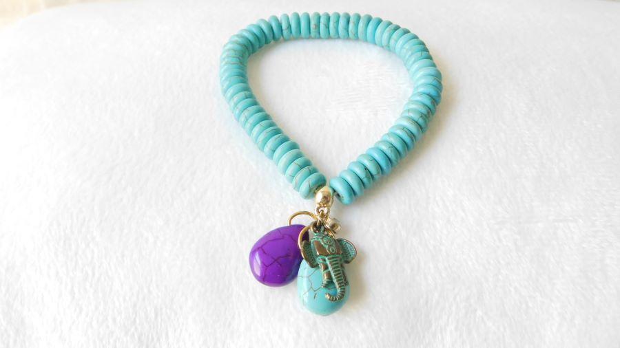 Elephant Stone Bead Bracelets - Elephant Footprints