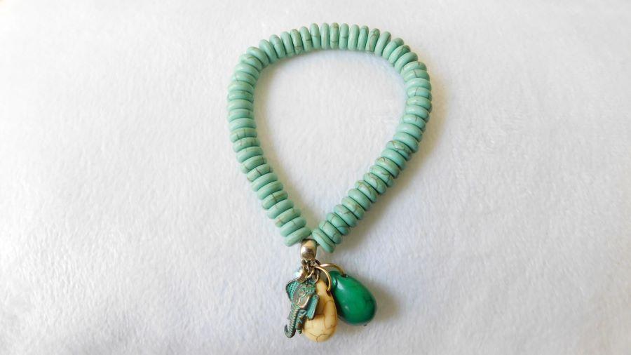 Elephant Stone Bead Bracelets - Elephant Footprints