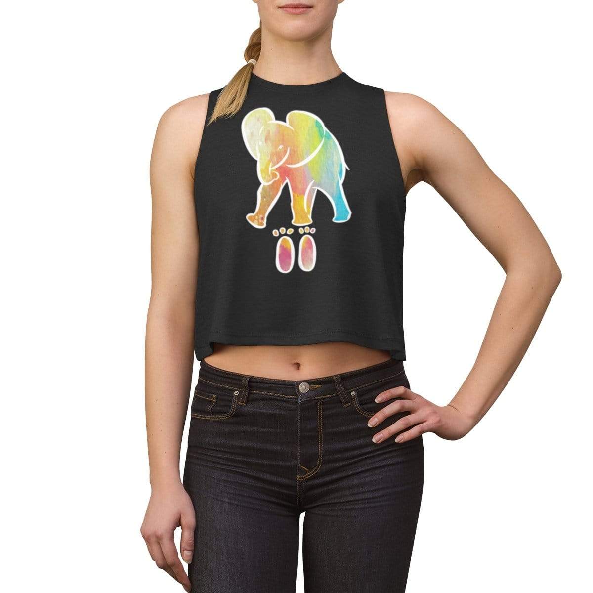 Elephant Women's Crop Top - Elephant Footprints
