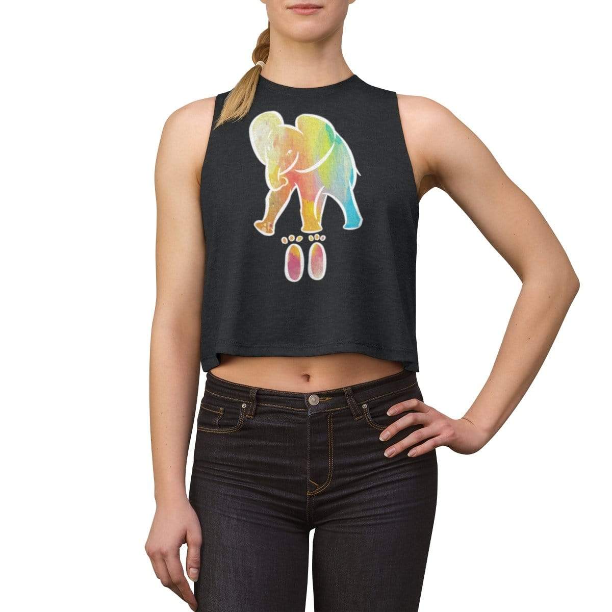 Elephant Women's Crop Top - Elephant Footprints