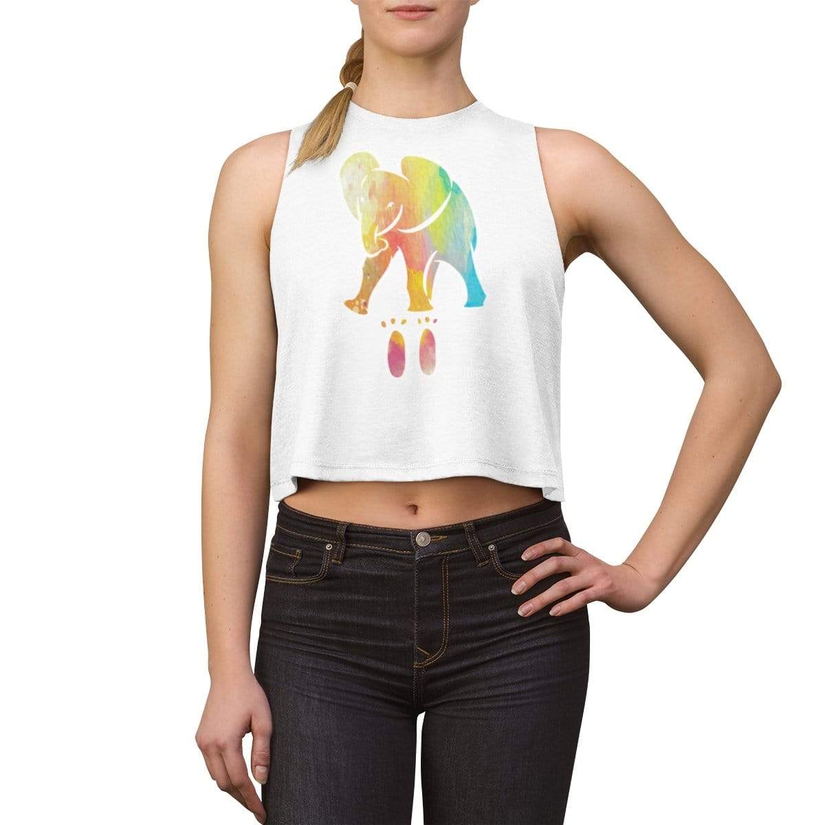 Elephant Women's Crop Top - Elephant Footprints