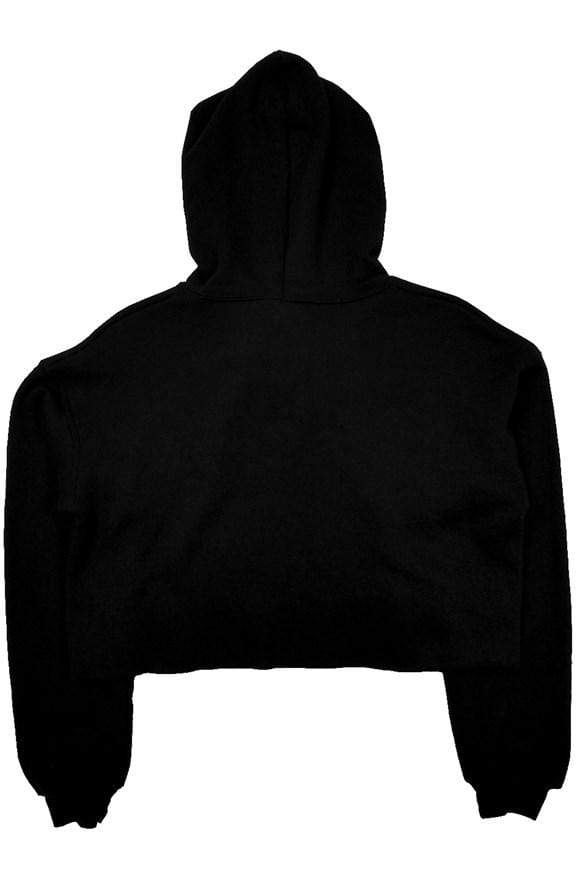 Ellie Crop Fleece Hoodie - Elephant Footprints