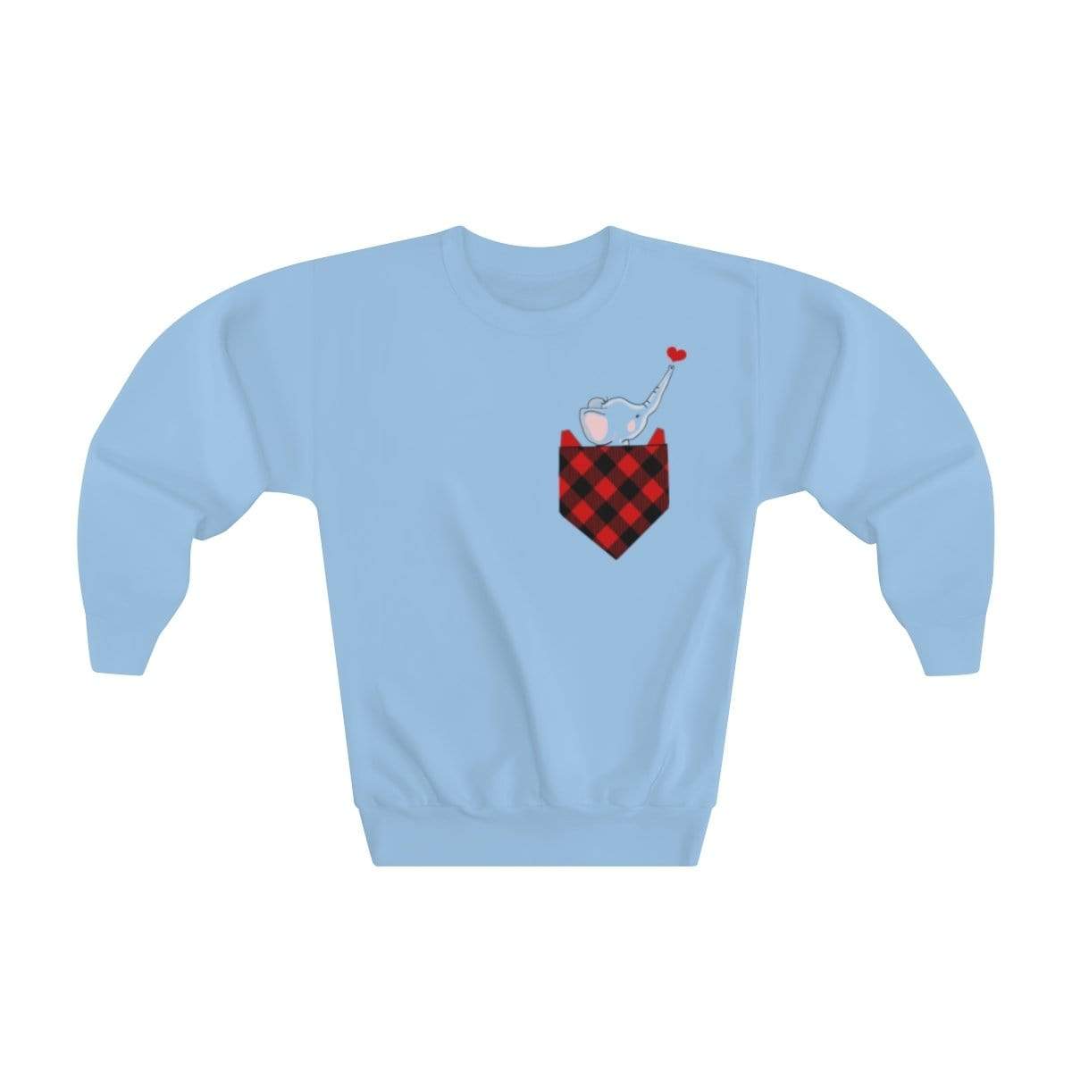 Ellie in my Pocket Kid's Crewneck Sweatshirt Kids Sweatshirt Light Blue / XS