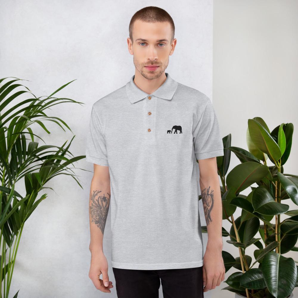 Embroidered Elephant Polo Shirt