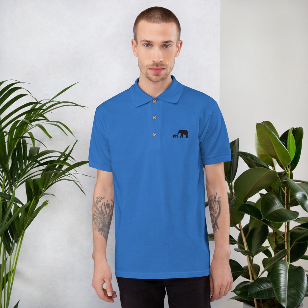 Embroidered Elephant Polo Shirt