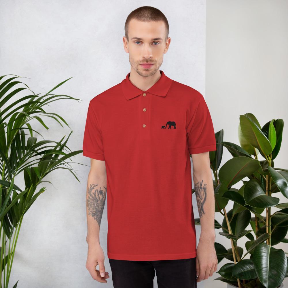Embroidered Elephant Polo Shirt