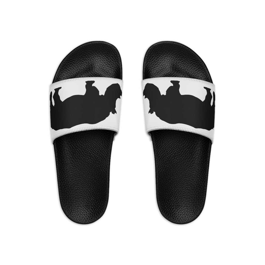 Men's Slide Sandals with Rhino Design, Rhino Sandals for Men, Men's Slippers with Removable Straps, Sandals with African Rhino, Men's Shoes