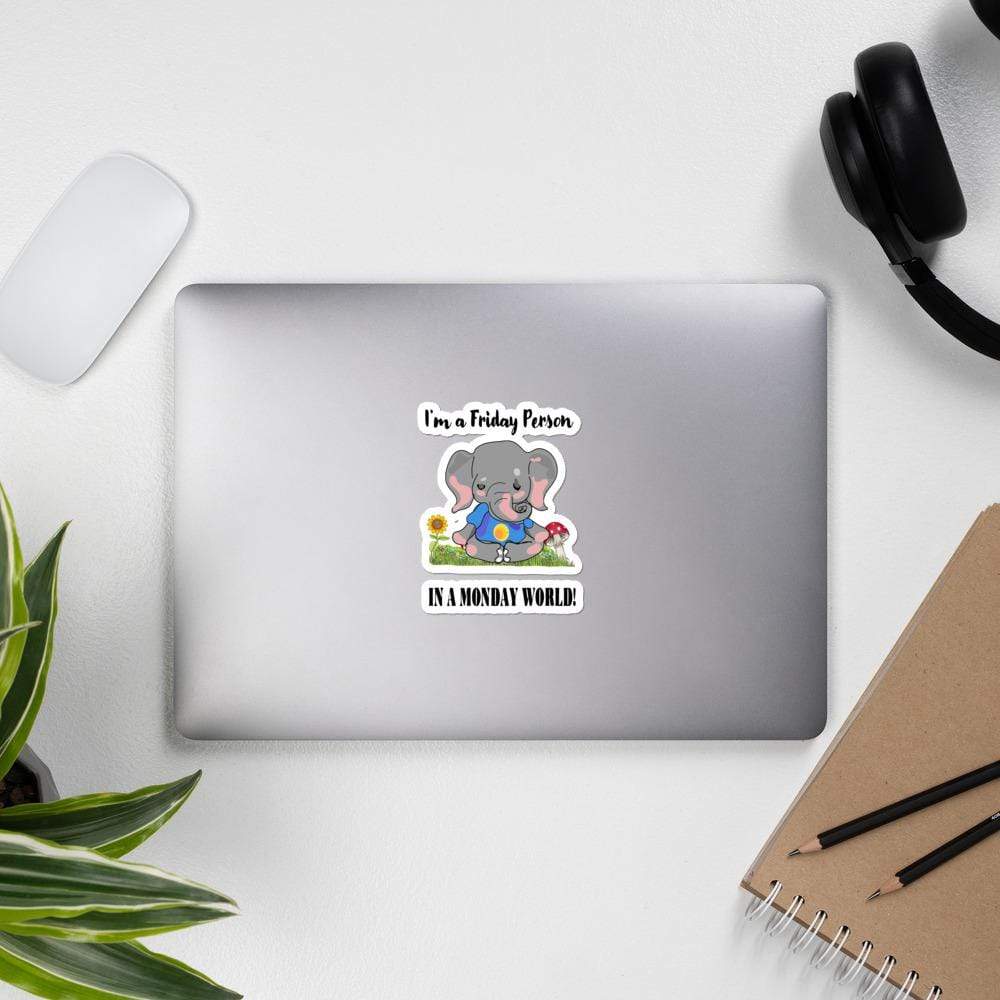 Friday Elephant Bubble-free Stickers